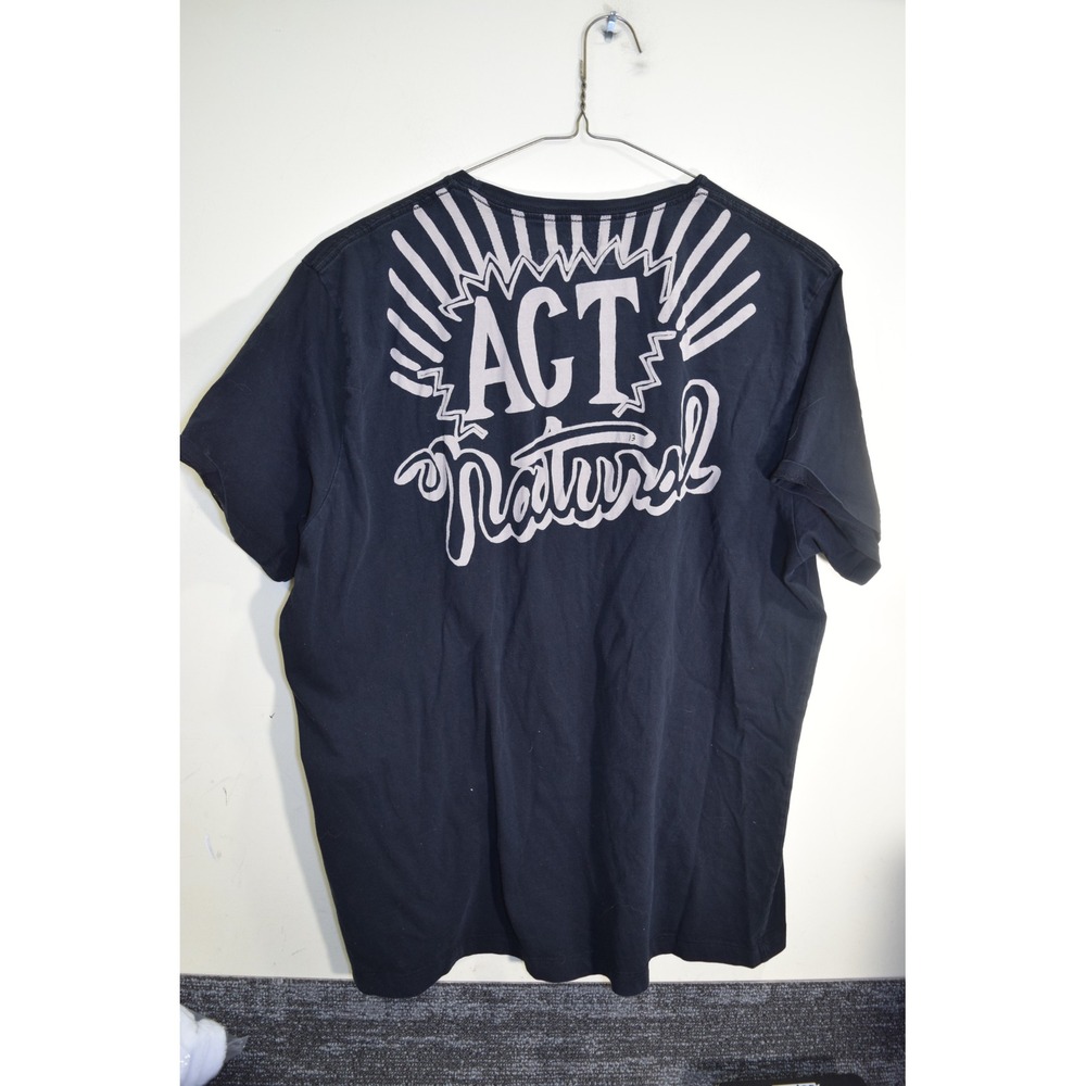 Loomstate for Chipotle Mens XL Black Organic Cotton ACT Natural Graphic T-Shirt